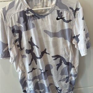Nike Pro Dri-FIT Shirt in Gray and White